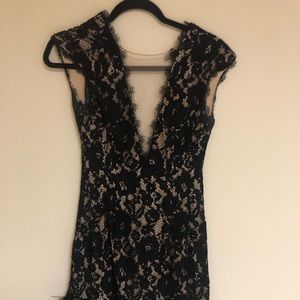 Black/Nude Evening Dress - Aidan - 4 - EUC - worn 1 - falls above the knee -